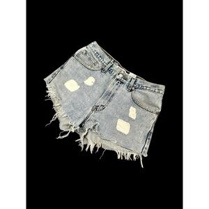 Levi's 505 Shorts Size 30 Women's Distressed Blue Jean CutOff Booty Beach Summer